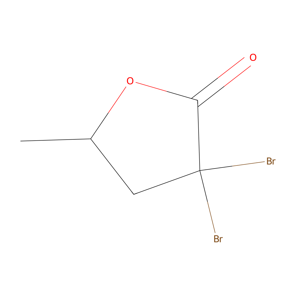 3,3-Dibromo-5-methyloxolan-2-one molecular structure, CAS 32366-01-1
