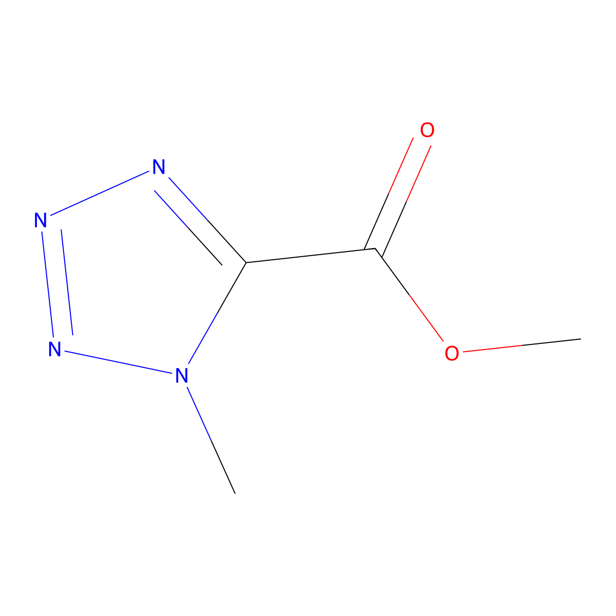 methyl 1-methyl-1H-1,2,3,4-tetrazole-5-carboxylate molecular structure, CAS 32366-17-9