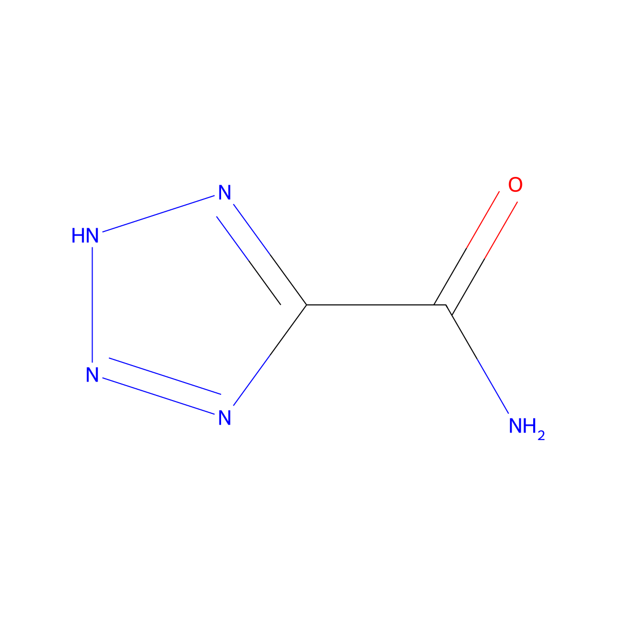 2H-tetrazole-5-carboxamide molecular structure, CAS 32366-22-6