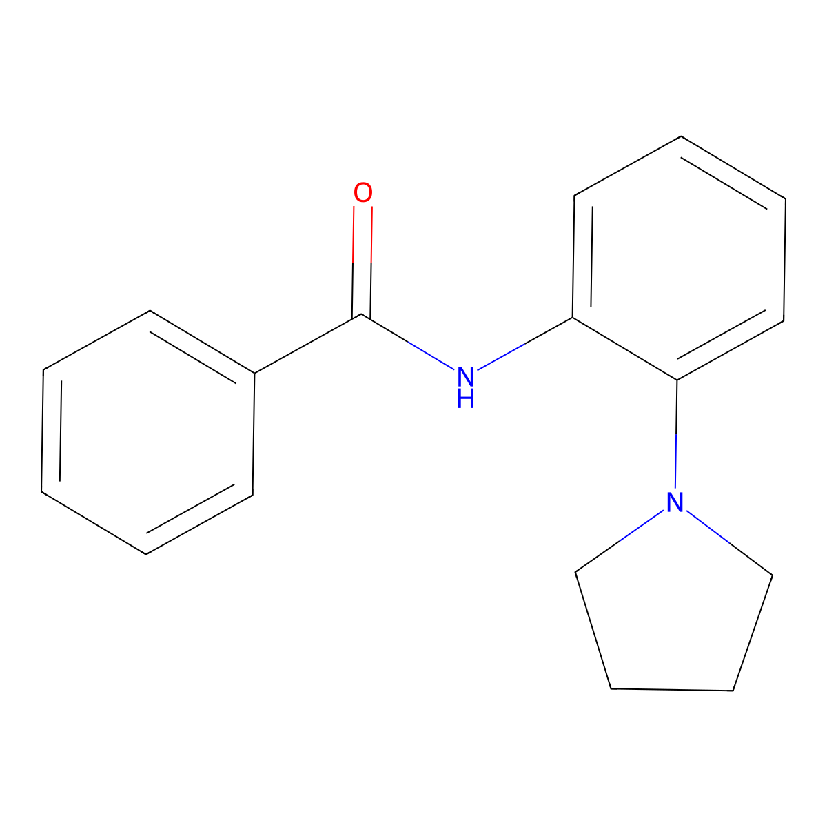 N-(2-pyrrolidin-1-ylphenyl)benzamide molecular structure, CAS 32366-39-5