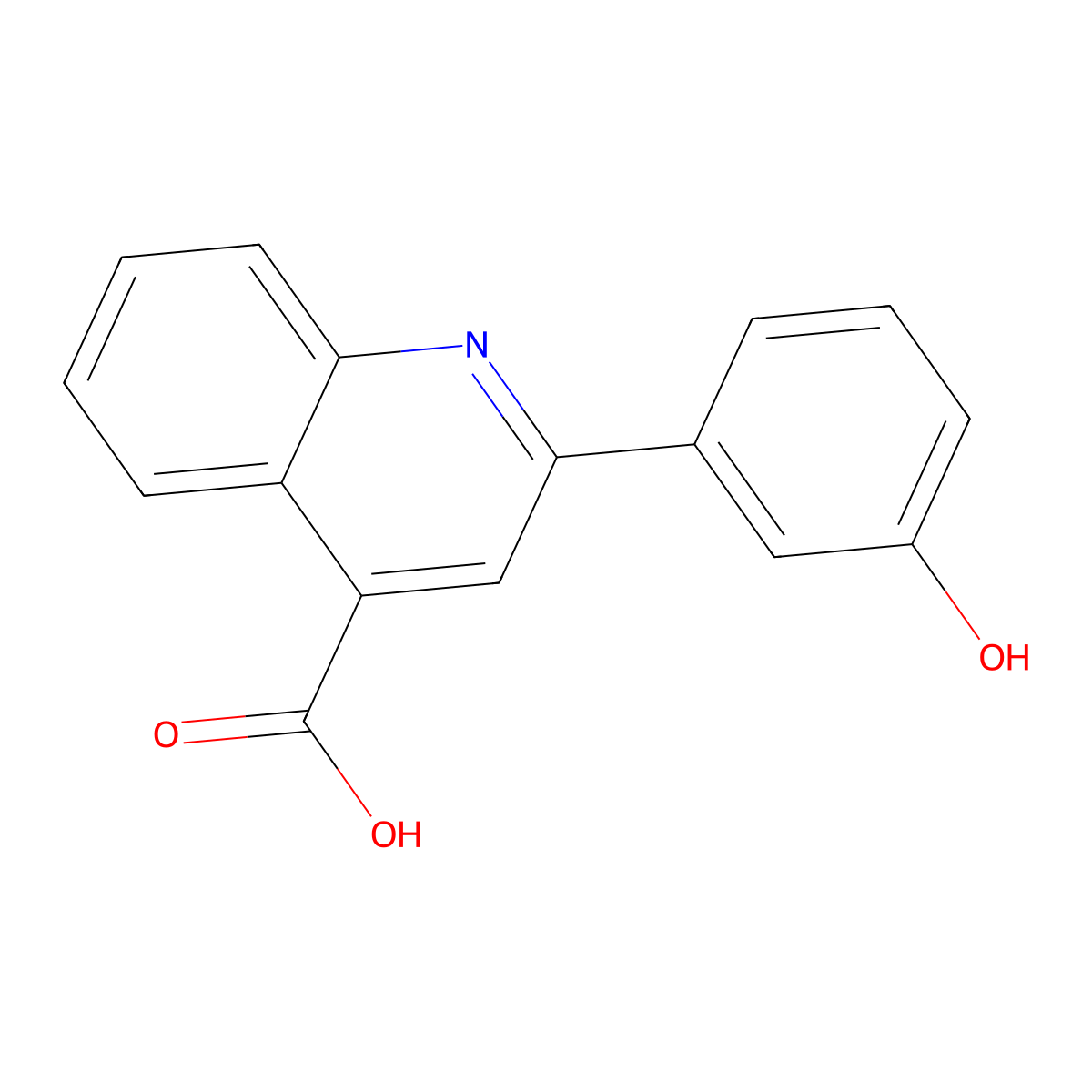 2-(3-Hydroxyphenyl)quinoline-4-carboxylic acid molecular structure, CAS 32366-58-8