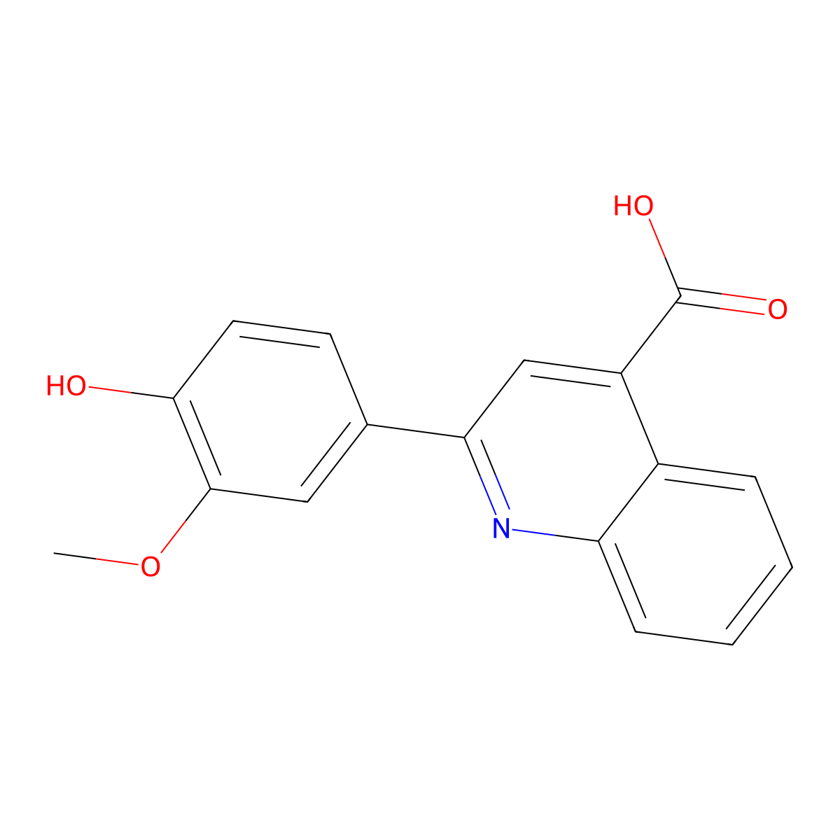 2-(4-Hydroxy-3-methoxyphenyl)quinoline-4-carboxylic acid molecular structure, CAS 32366-63-5