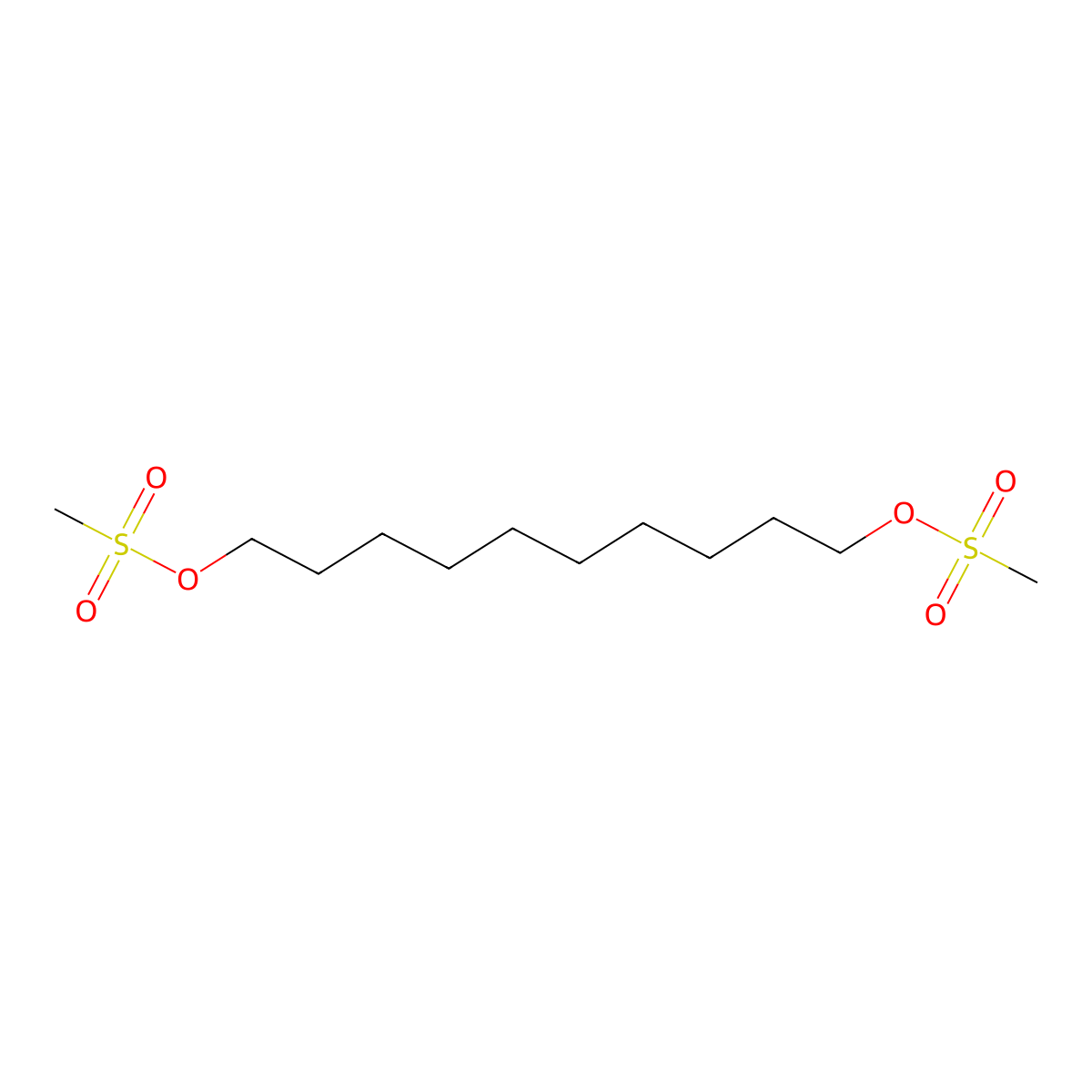 1,10-Decanediol, dimethanesulfonate molecular structure, CAS 32366-73-7
