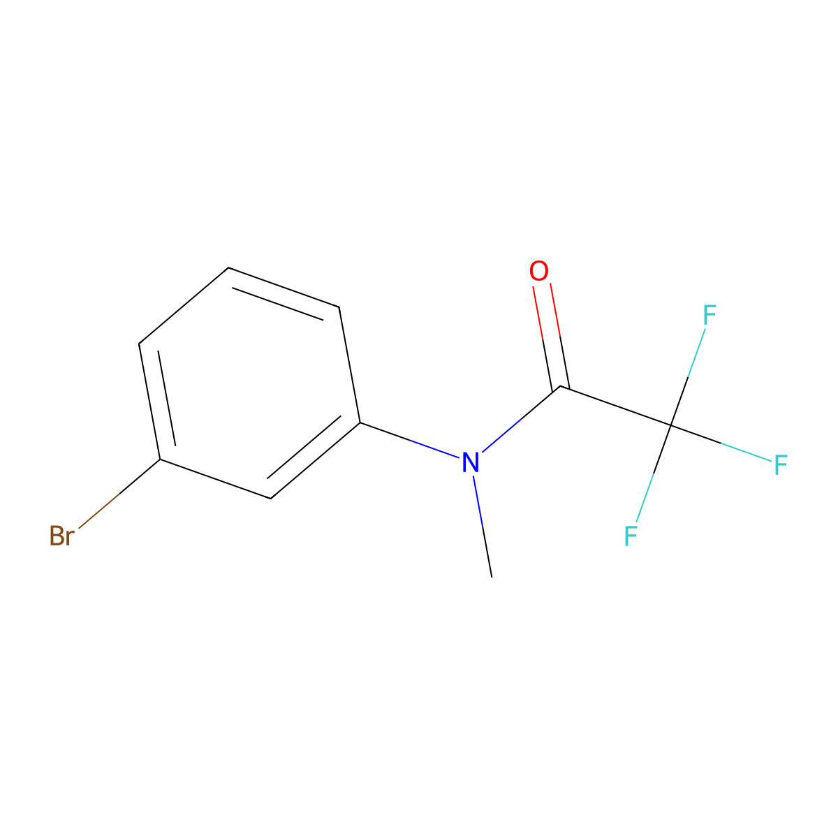 N-(3-bromo-phenyl)-2,2,2-trifluoro-N-methylacetamide molecular structure, CAS 32368-23-3