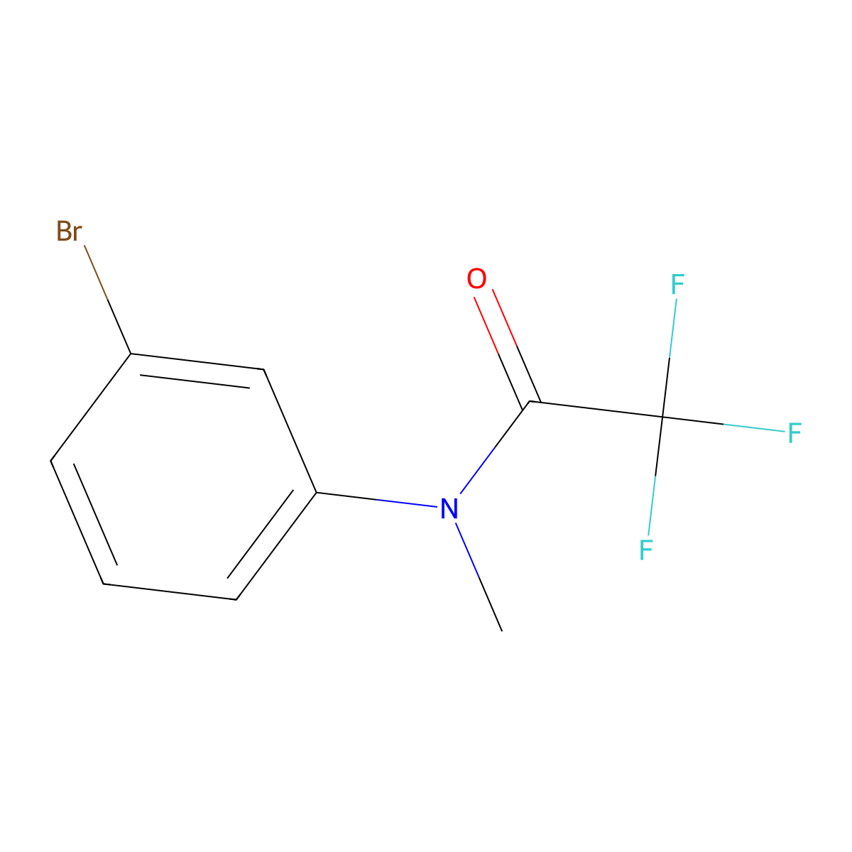 N-(3-bromo-phenyl)-2,2,2-trifluoro-N-methylacetamide molecular structure, CAS 32368-23-3