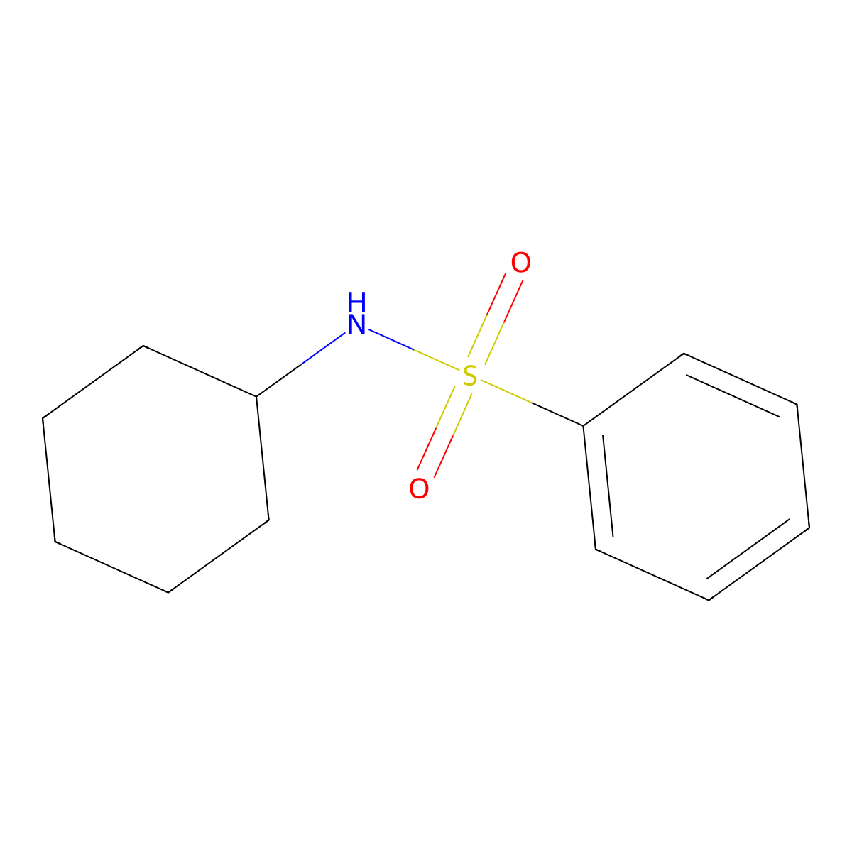 N-Cyclohexylbenzenesulfonamide molecular structure, CAS 3237-31-8