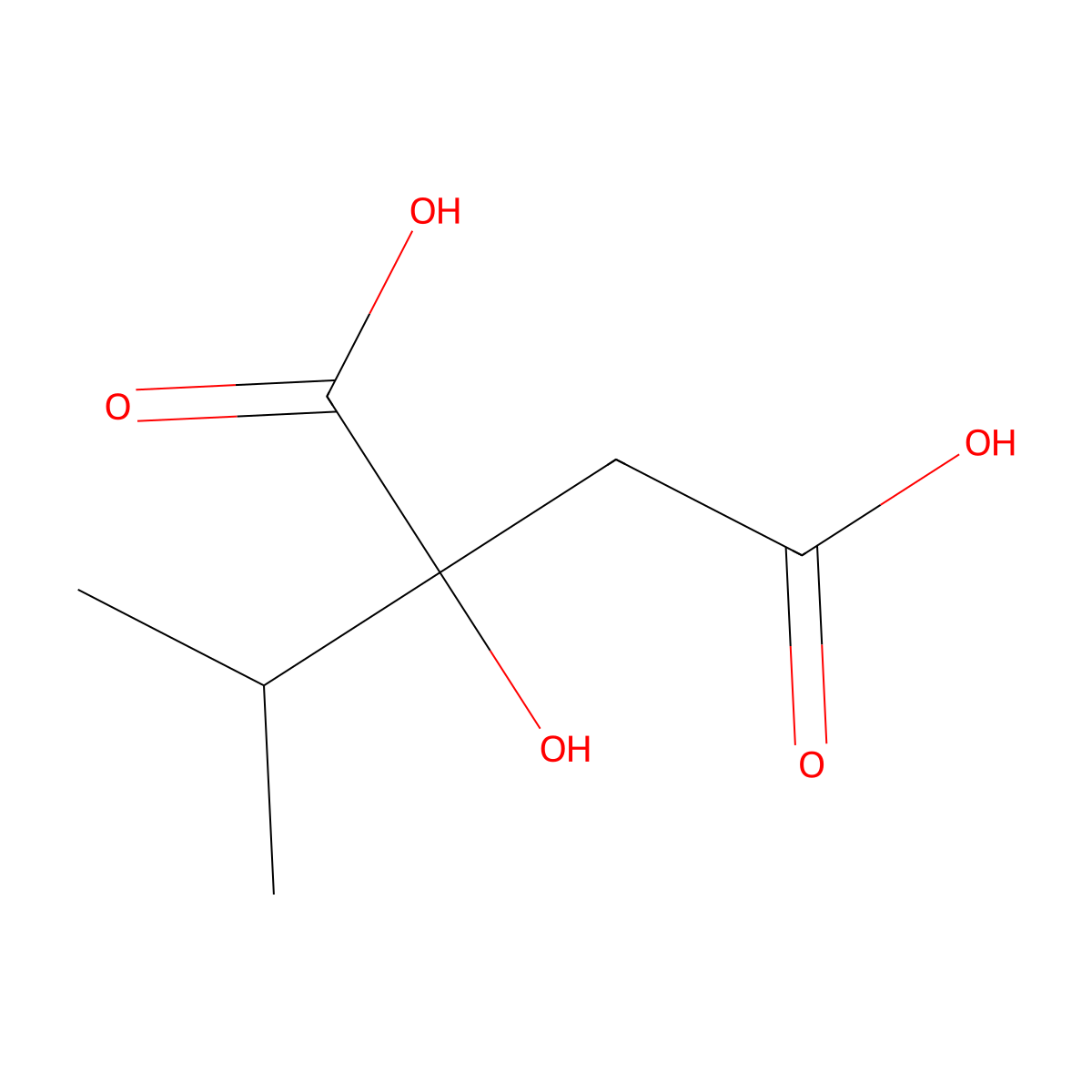 2-Isopropylmalic acid molecular structure, CAS 3237-44-3