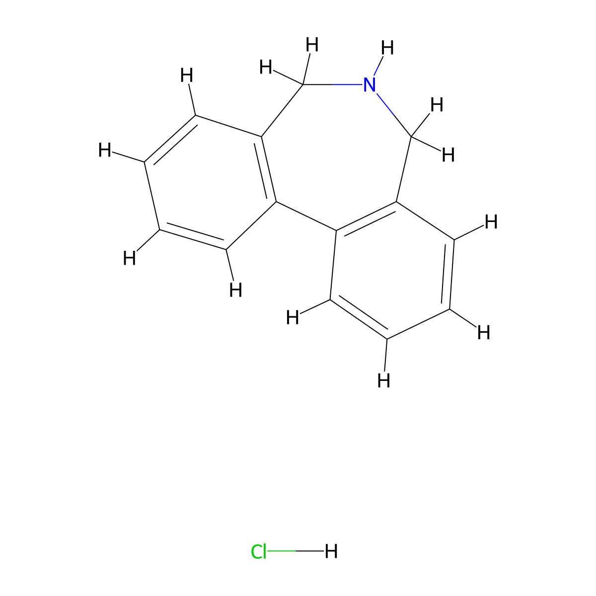 9-Azatricyclo(9.4.0.0,2,7)pentadeca-1(15),2,4,6,11,13-hexaene hydrochloride molecular structure, CAS 32372-86-4