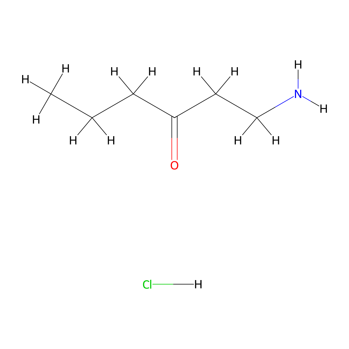 1-Aminohexan-3-one hydrochloride molecular structure, CAS 32373-12-9