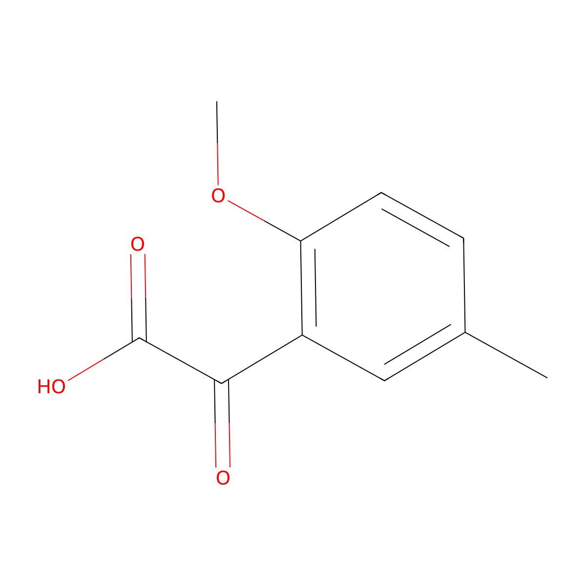 2-(2-Methoxy-5-methylphenyl)-2-oxoacetic acid molecular structure, CAS 32375-41-0