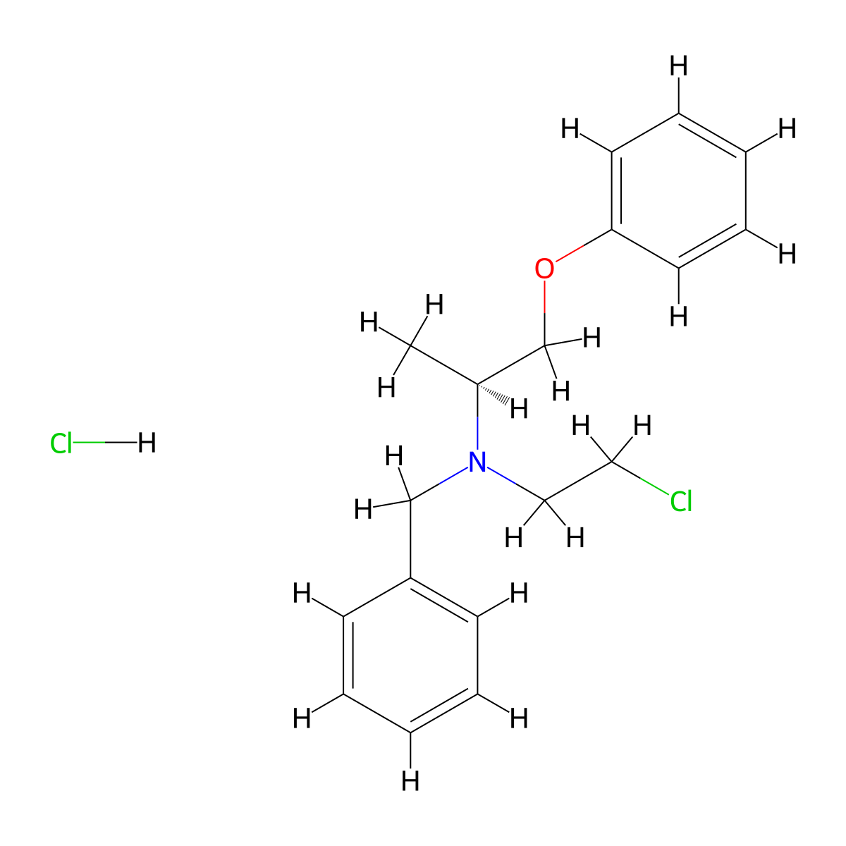 (S)-Phenoxybenzamine Hydrochloride molecular structure, CAS 32378-29-3