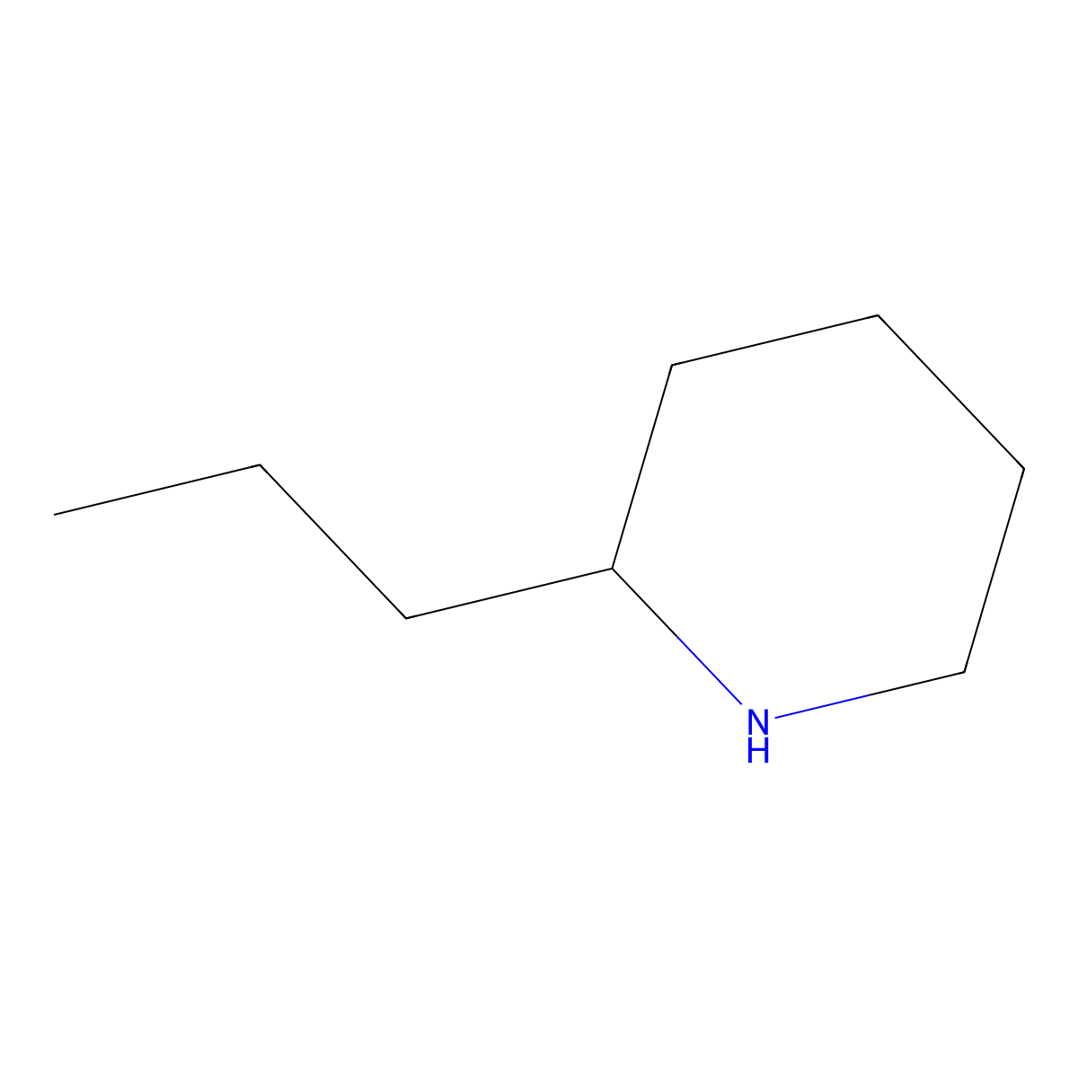 2-Propylpiperidine molecular structure, CAS 3238-60-6