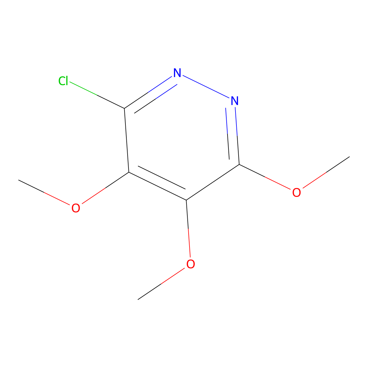 3-Chloro-4,5,6-trimethoxypyridazine molecular structure, CAS 32380-11-3