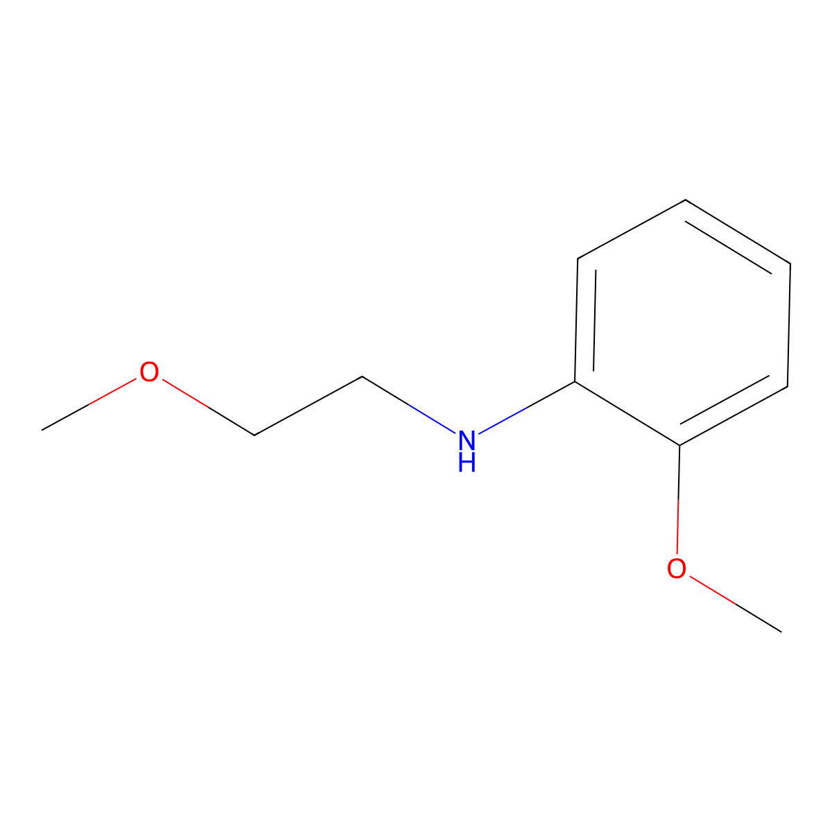 2-methoxy-N-(2-methoxyethyl)aniline molecular structure, CAS 32382-70-0