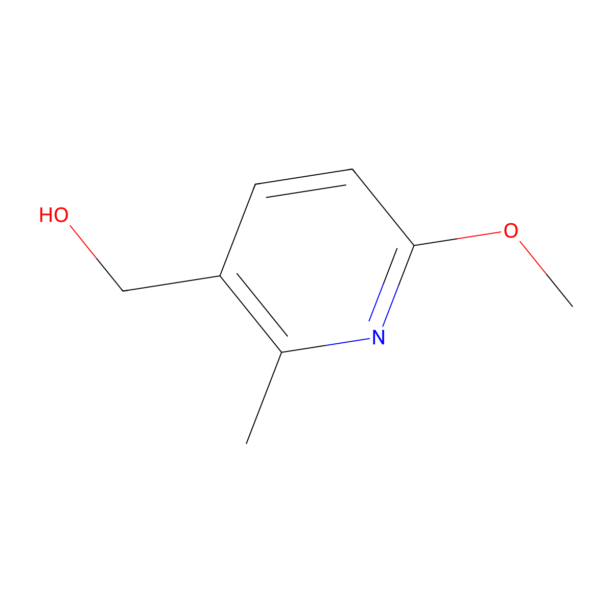(6-Methoxy-2-methylpyridin-3-yl)methanol molecular structure, CAS 32383-10-1