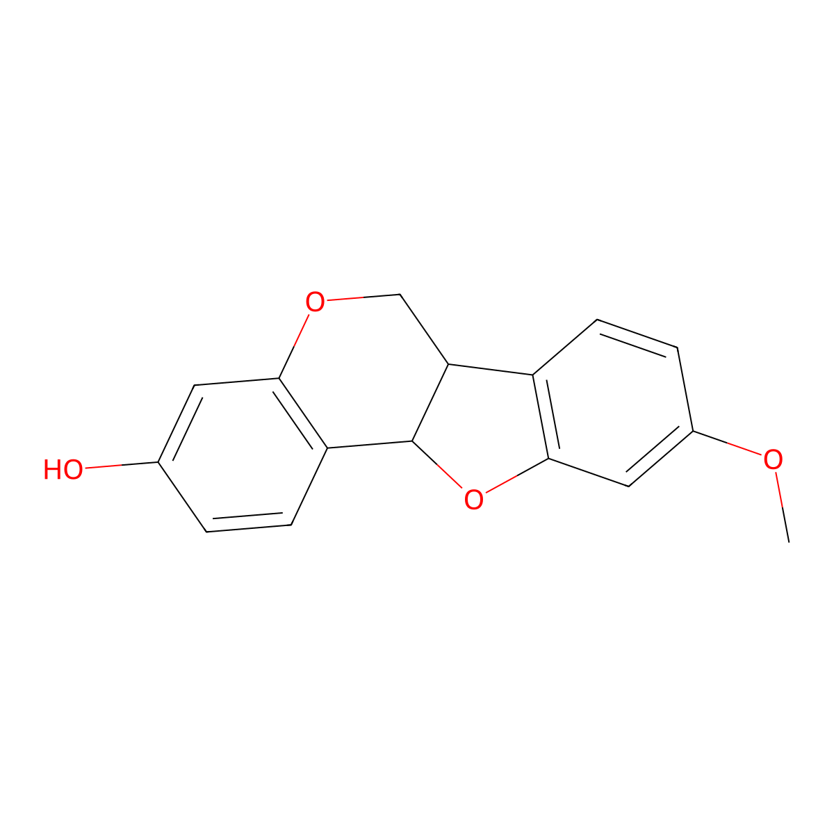 Medicarpin molecular structure, CAS 32383-76-9