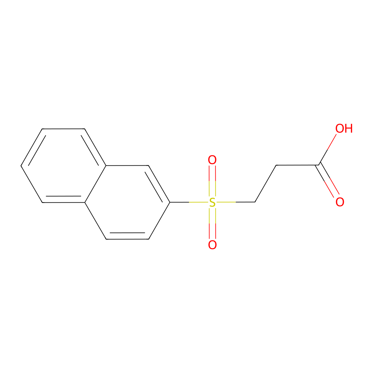 3-(Naphthalene-2-sulfonyl)propanoic acid molecular structure, CAS 32385-30-1