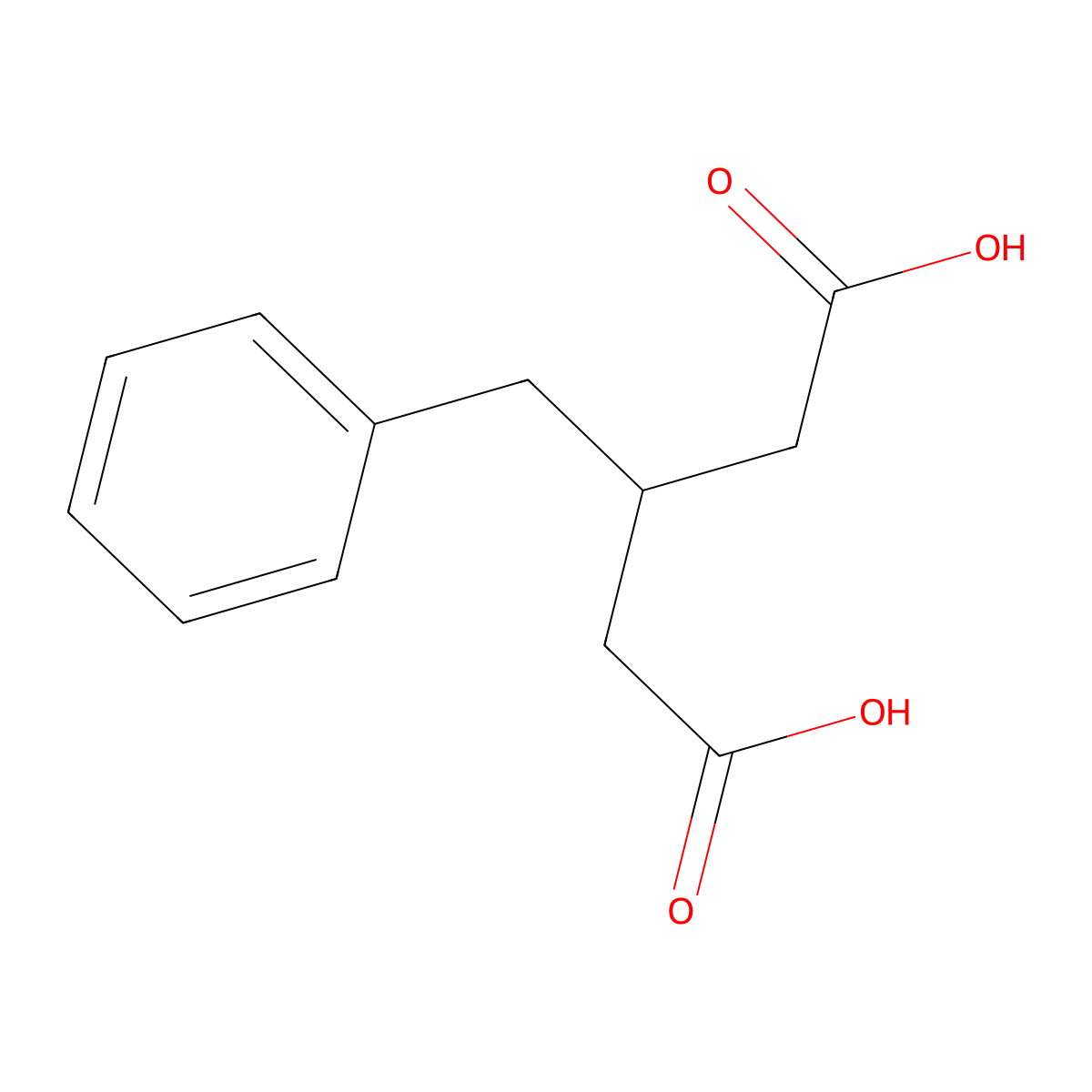 3-Benzylpentanedioic acid molecular structure, CAS 32386-49-5