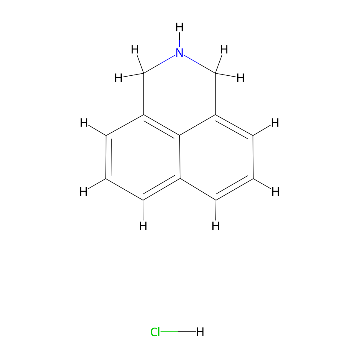1H-Benz(de)isoquinoline, 2,3-dihydro-, hydrochloride molecular structure, CAS 32386-87-1