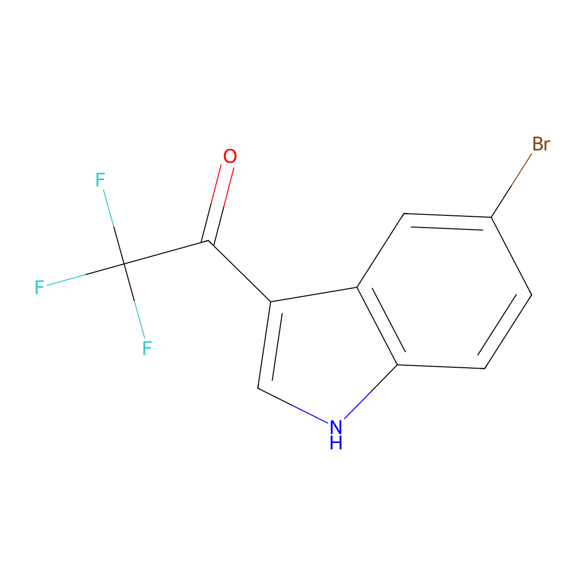 1-(5-bromo-1H-indol-3-yl)-2,2,2-trifluoroethanone molecular structure, CAS 32387-18-1
