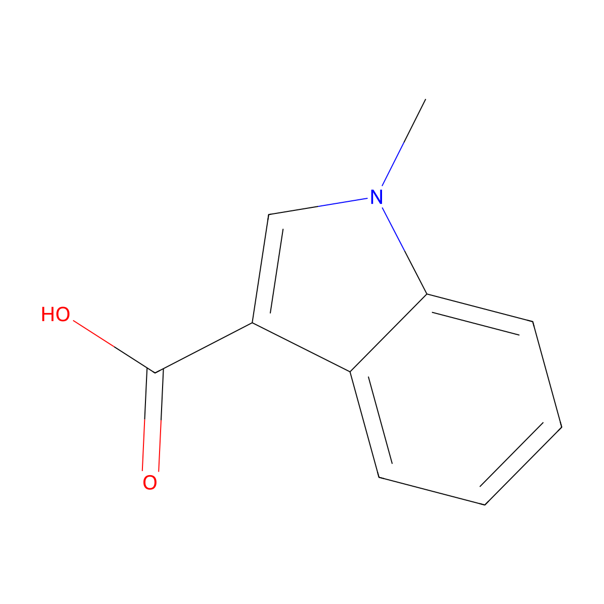 1-Methylindole-3-carboxylic acid molecular structure, CAS 32387-21-6