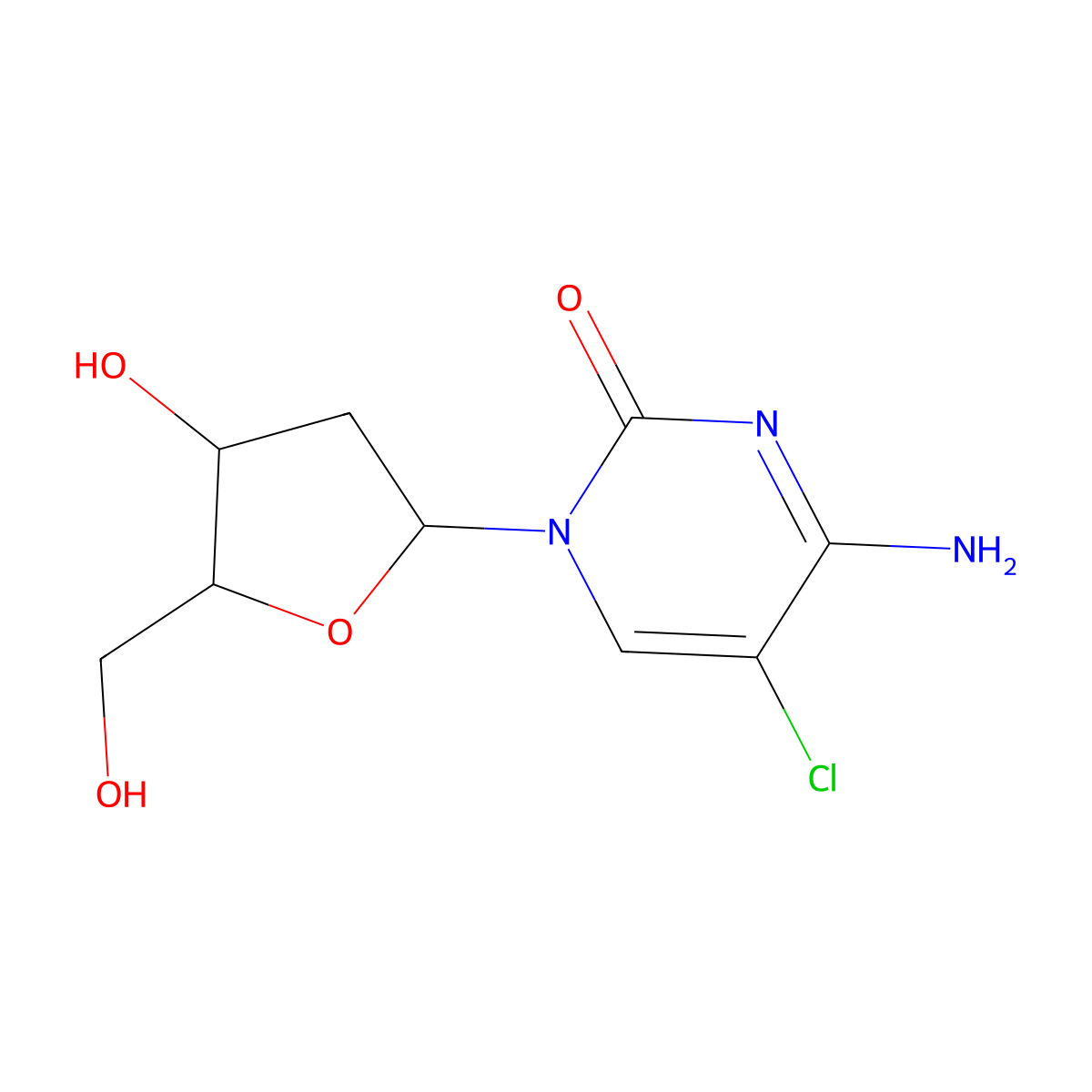 Cytochlor molecular structure, CAS 32387-56-7