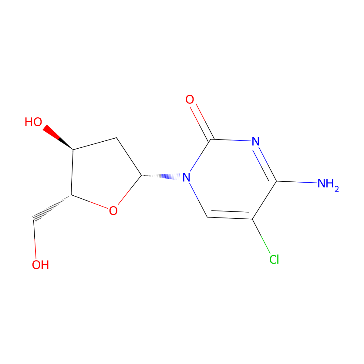 Cytochlor molecular structure, CAS 32387-56-7