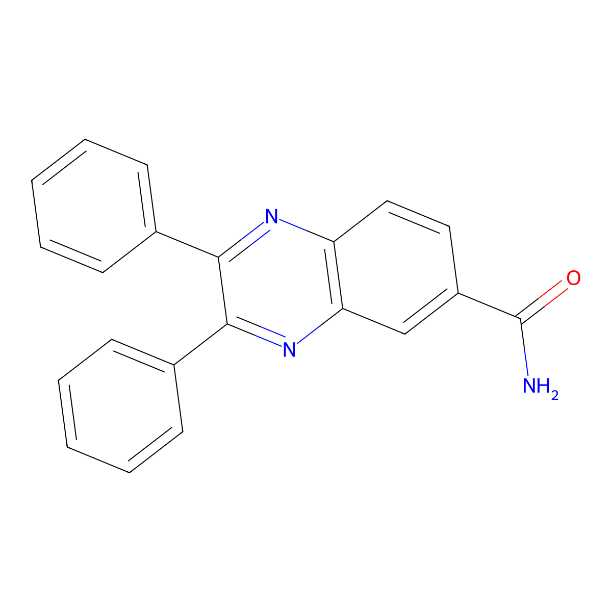 2,3-Diphenylquinoxaline-6-carboxamide molecular structure, CAS 32387-85-2