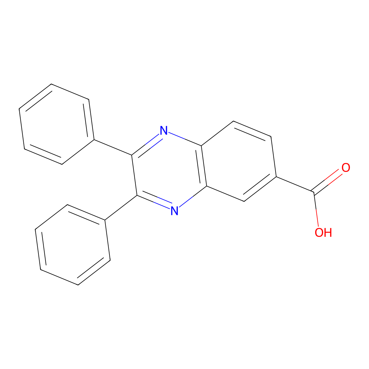 2,3-Diphenylquinoxaline-6-carboxylic acid molecular structure, CAS 32387-96-5