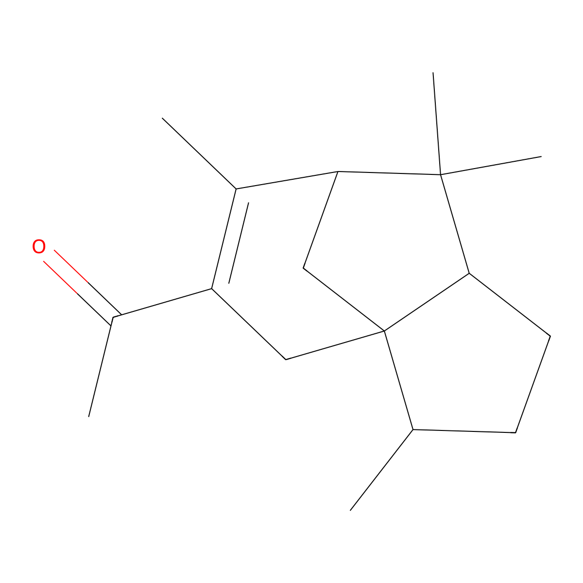 Acetylcedrene molecular structure, CAS 32388-55-9