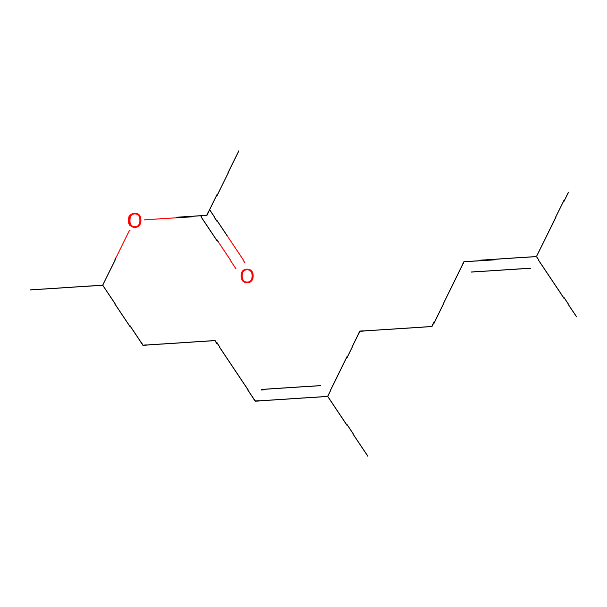(E)-6,10-Dimethylundeca-5,9-dien-2-yl acetate molecular structure, CAS 3239-35-8