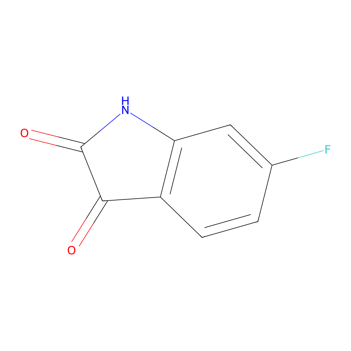 6-Fluoroisatin molecular structure, CAS 324-03-8