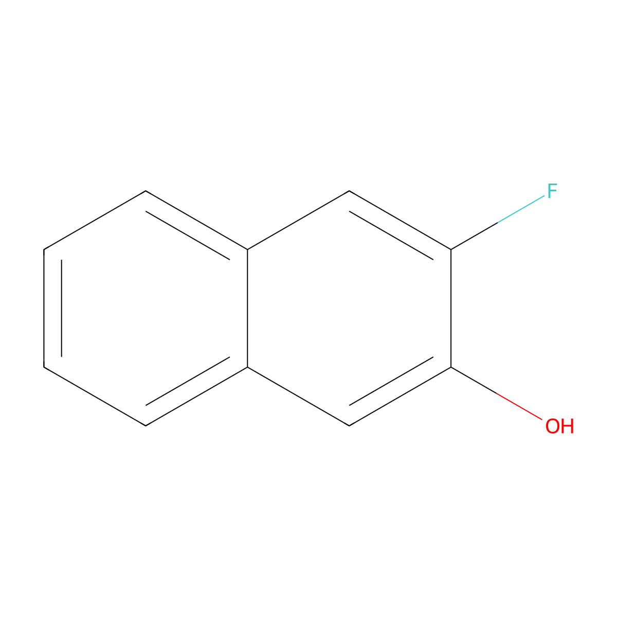 3-Fluoronaphthalen-2-ol molecular structure, CAS 324-40-3