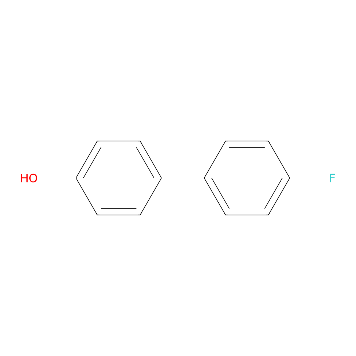 4-Fluoro-4'-hydroxybiphenyl molecular structure, CAS 324-94-7