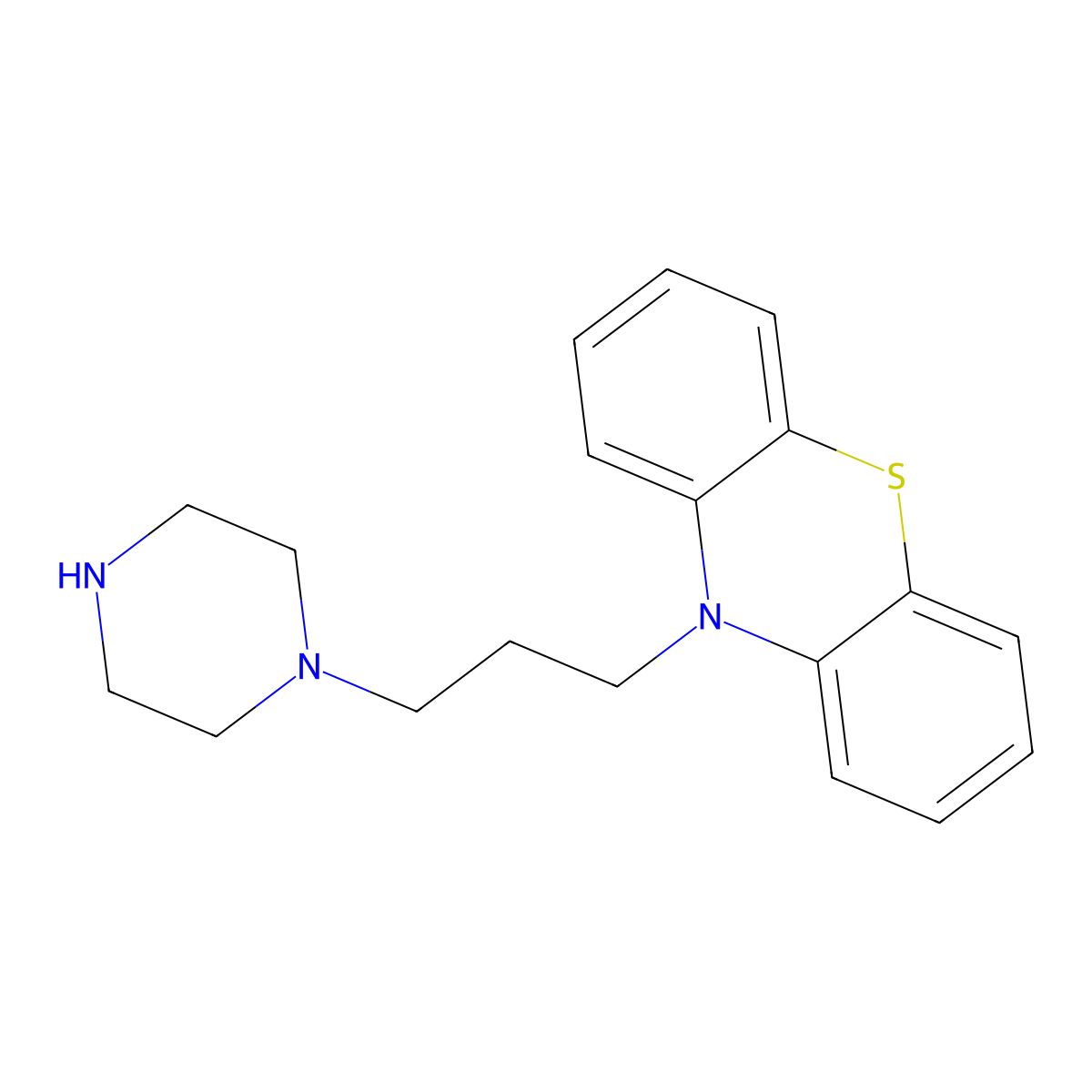 10-Piperazinylpropylphenothiazine molecular structure, CAS 3240-48-0