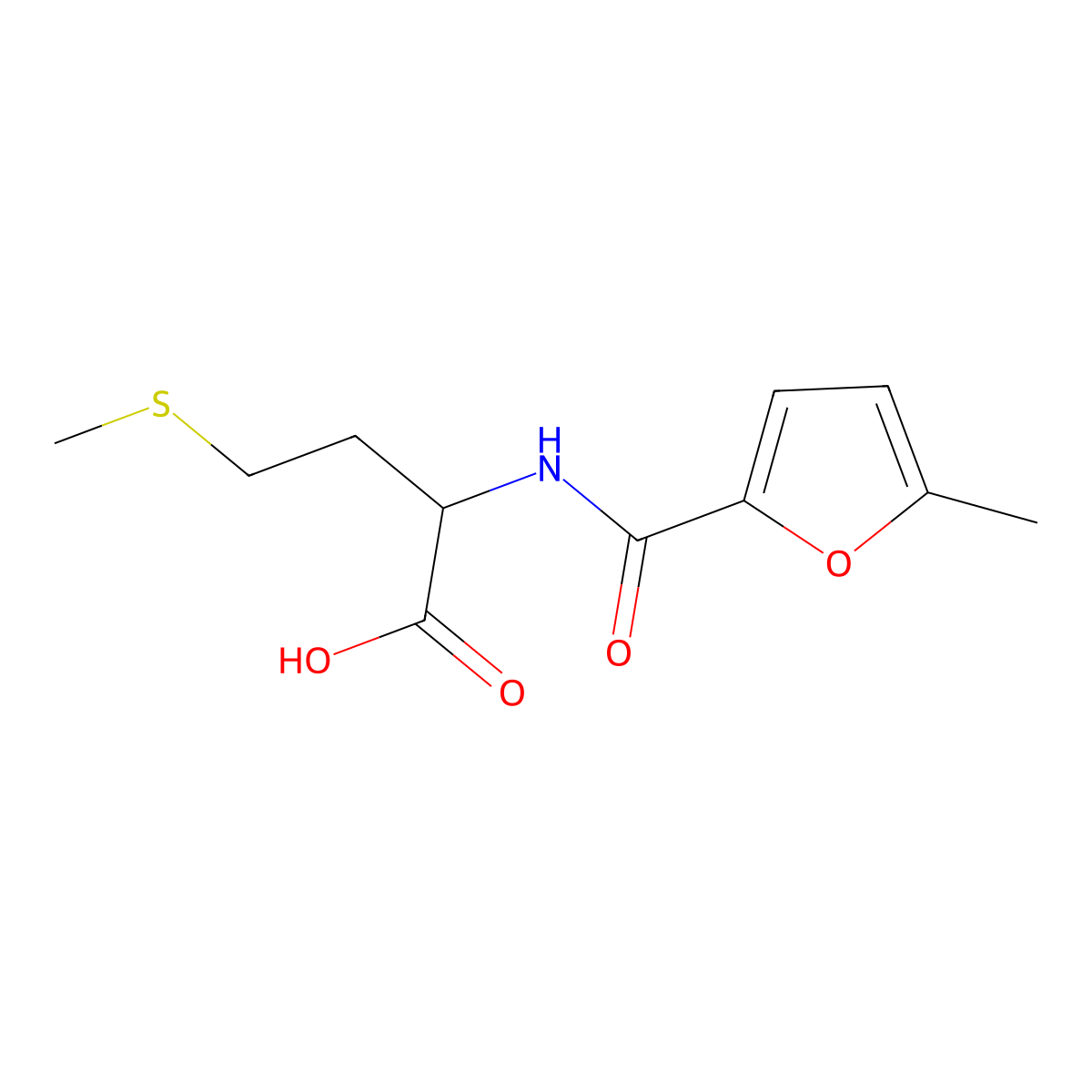 2-[(5-Methyl-furan-2-carbonyl)-amino]-4-methylsulfanylbutyric acid molecular structure, CAS 324001-24-3