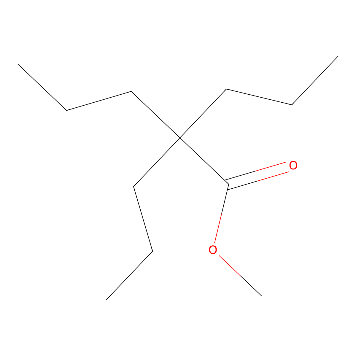 Methyl 2,2-dipropylpentanoate molecular structure, CAS 324007-95-6