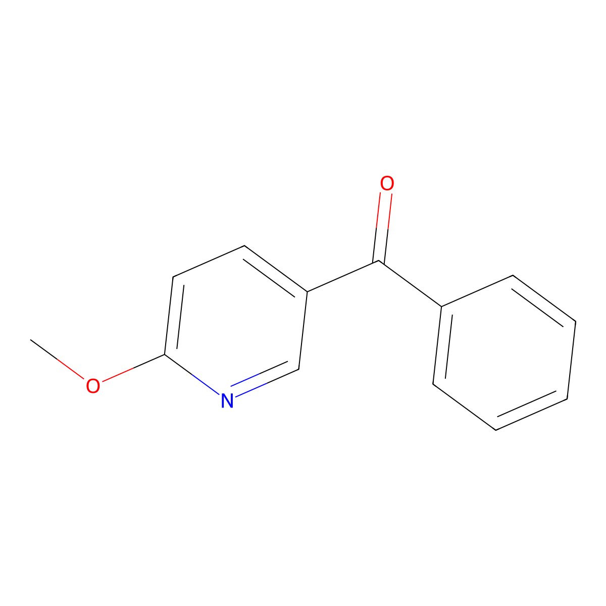 (6-Methoxypyridin-3-yl)(phenyl)methanone molecular structure, CAS 32401-36-8