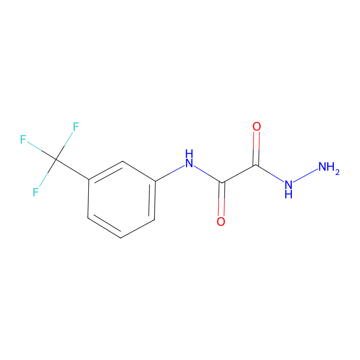 2-Hydrazino-2-oxo-N-[3-(trifluoromethyl)phenyl]-acetamide molecular structure, CAS 324016-20-8