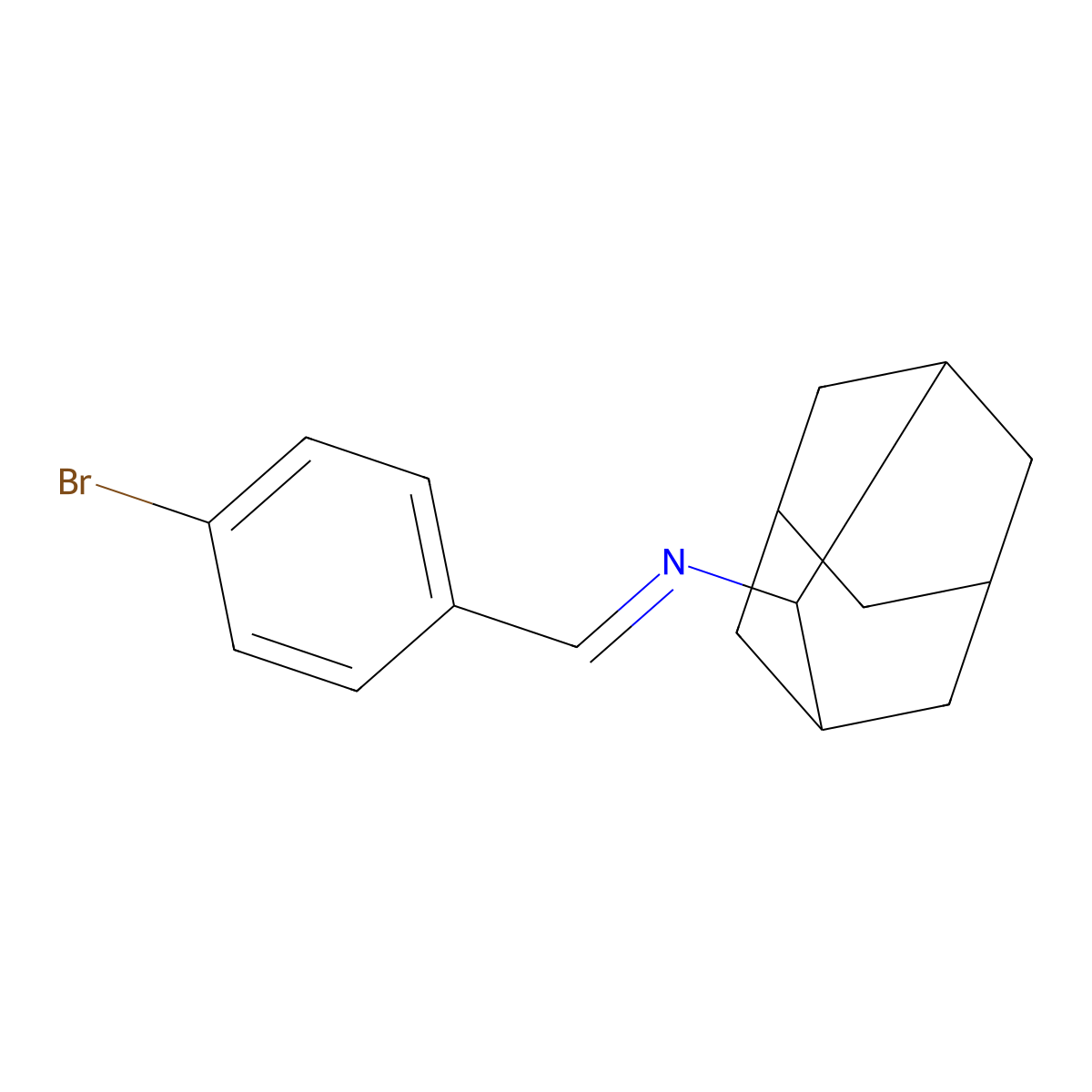 N-(2-adamantyl)-1-(4-bromophenyl)methanimine molecular structure, CAS 324016-93-5