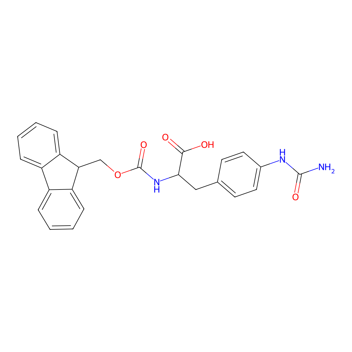 Fmoc-Aph(Cbm)-OH molecular structure, CAS 324017-23-4