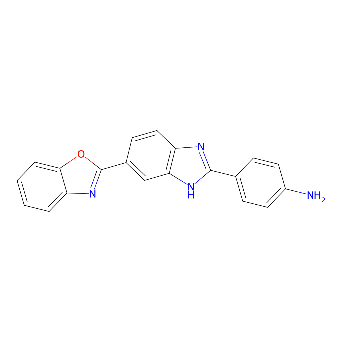4-(5-(Benzo[d]oxazol-2-yl)-1H-benzo[d]imidazol-2-yl)aniline molecular structure, CAS 324022-88-0