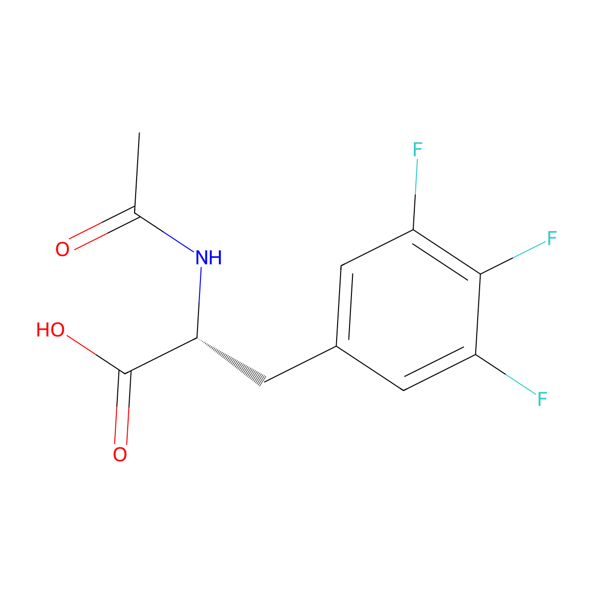 N-Acetyl-3-(3,4,5-trifluorophenyl)-D-alanine molecular structure, CAS 324028-12-8
