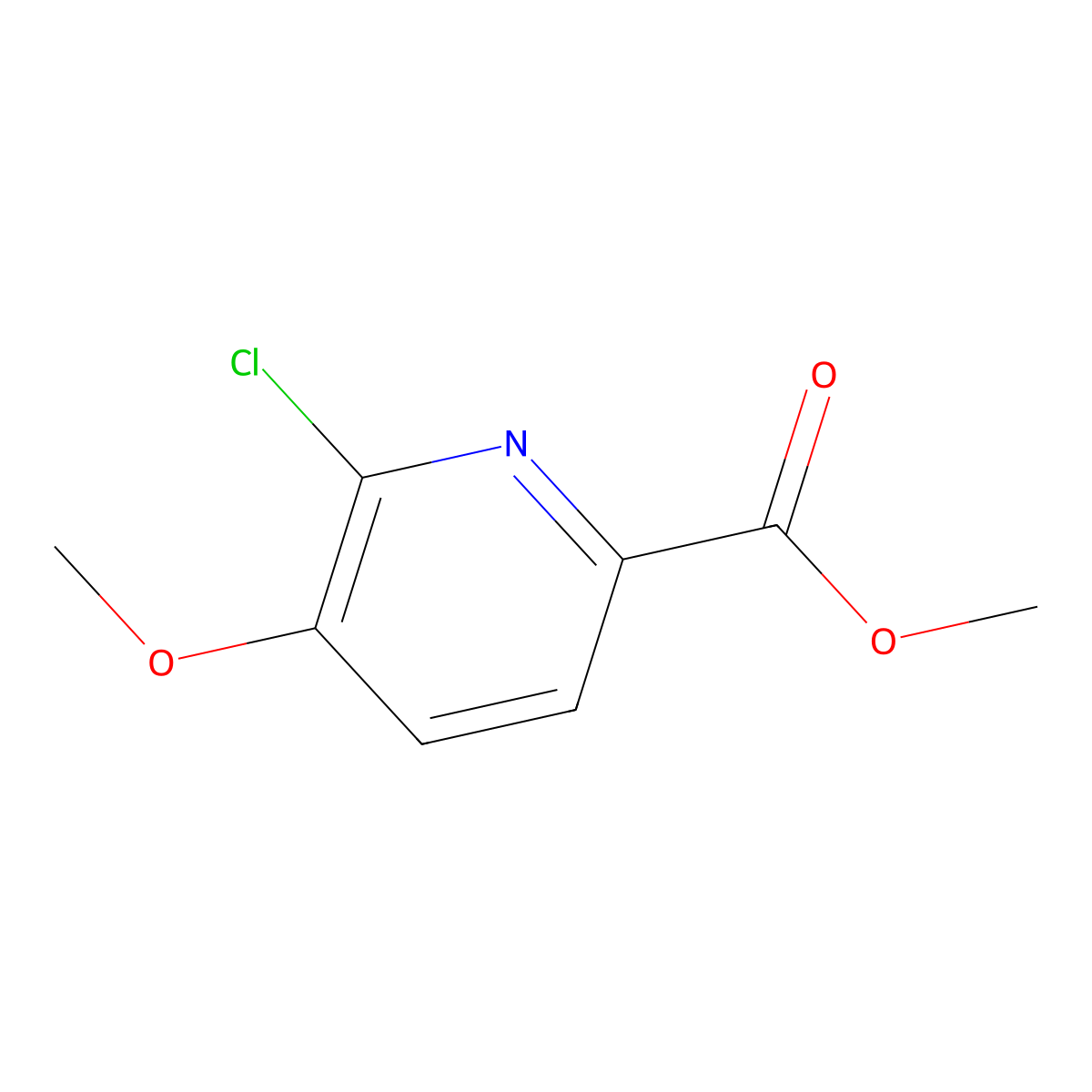 Methyl 6-chloro-5-methoxypicolinate molecular structure, CAS 324028-88-8