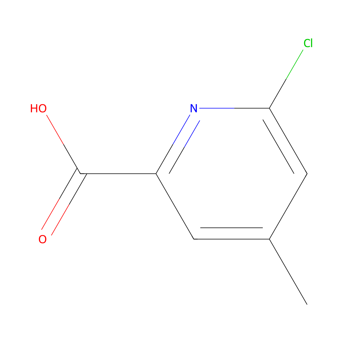 6-Chloro-4-methylpyridine-2-carboxylic acid molecular structure, CAS 324028-95-7