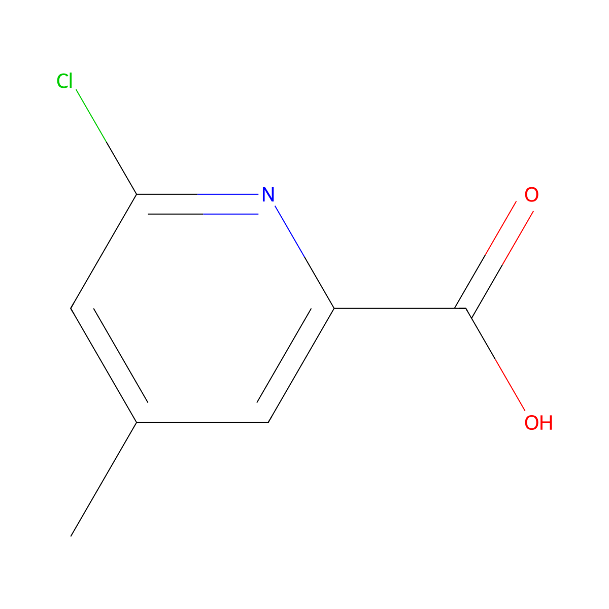 6-Chloro-4-methylpyridine-2-carboxylic acid molecular structure, CAS 324028-95-7