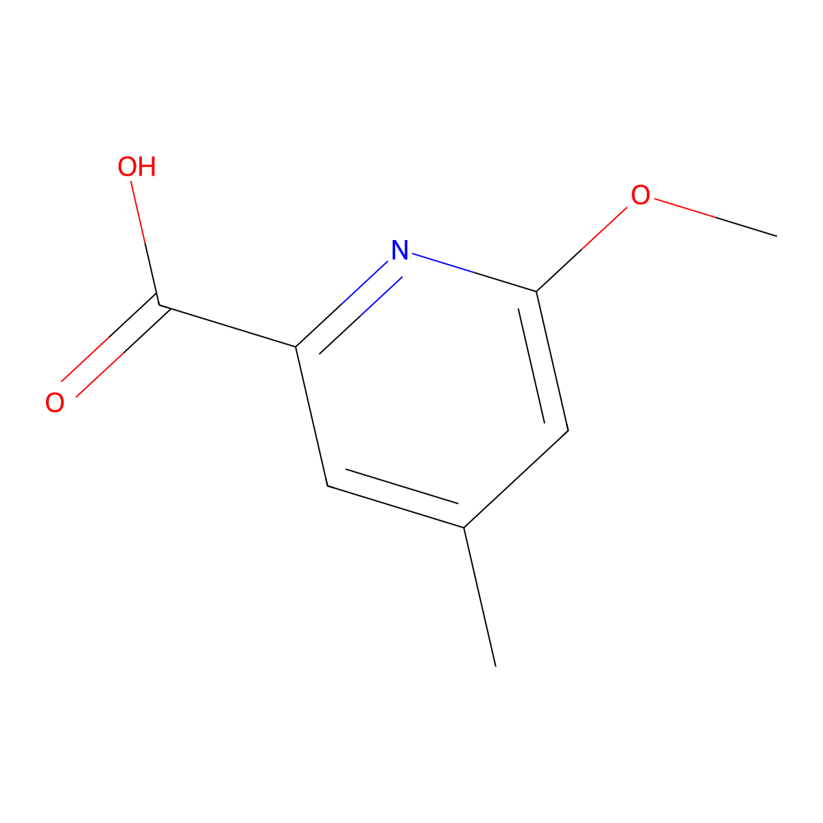6-Methoxy-4-methylpyridine-2-carboxylic acid molecular structure, CAS 324028-98-0