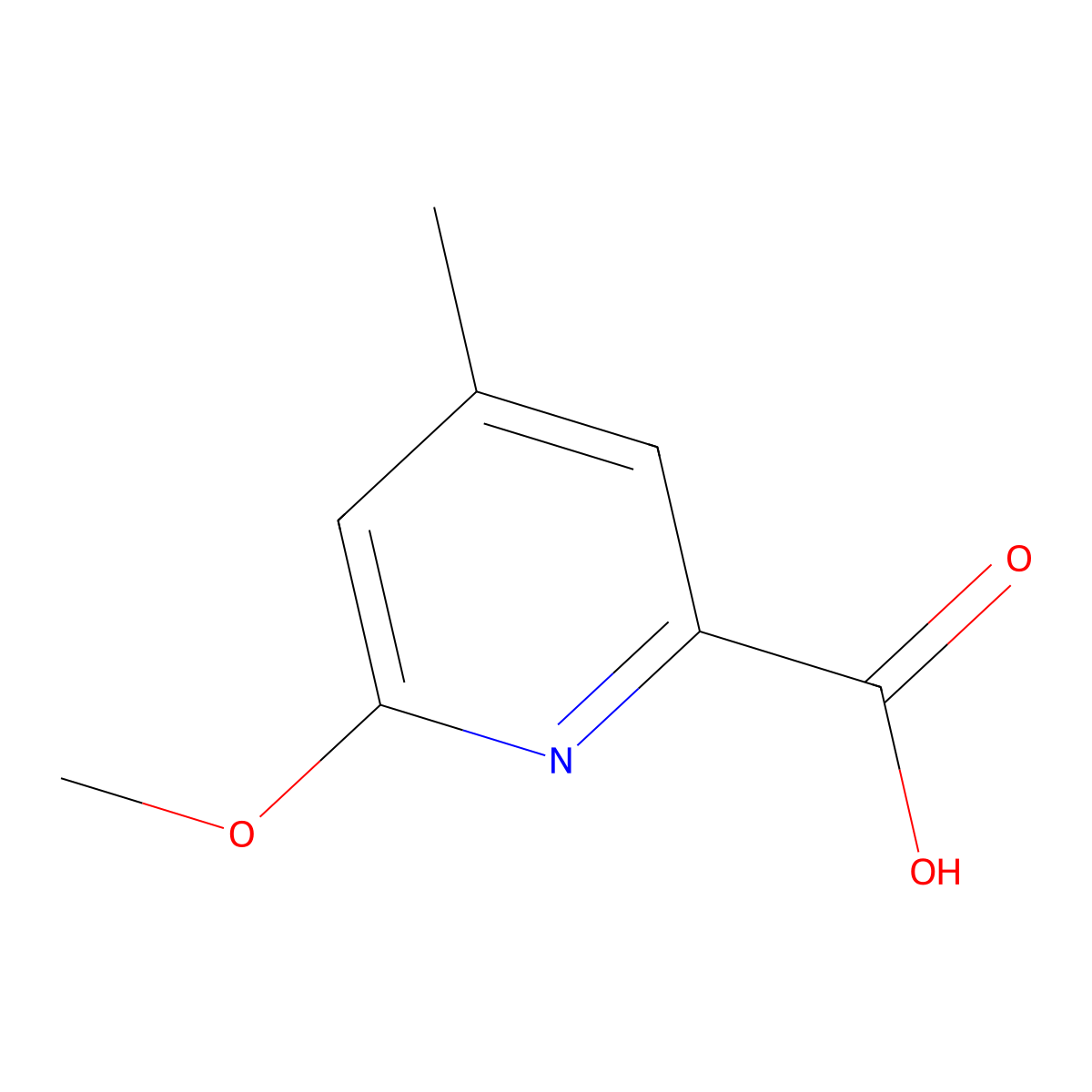 6-Methoxy-4-methylpyridine-2-carboxylic acid molecular structure, CAS 324028-98-0