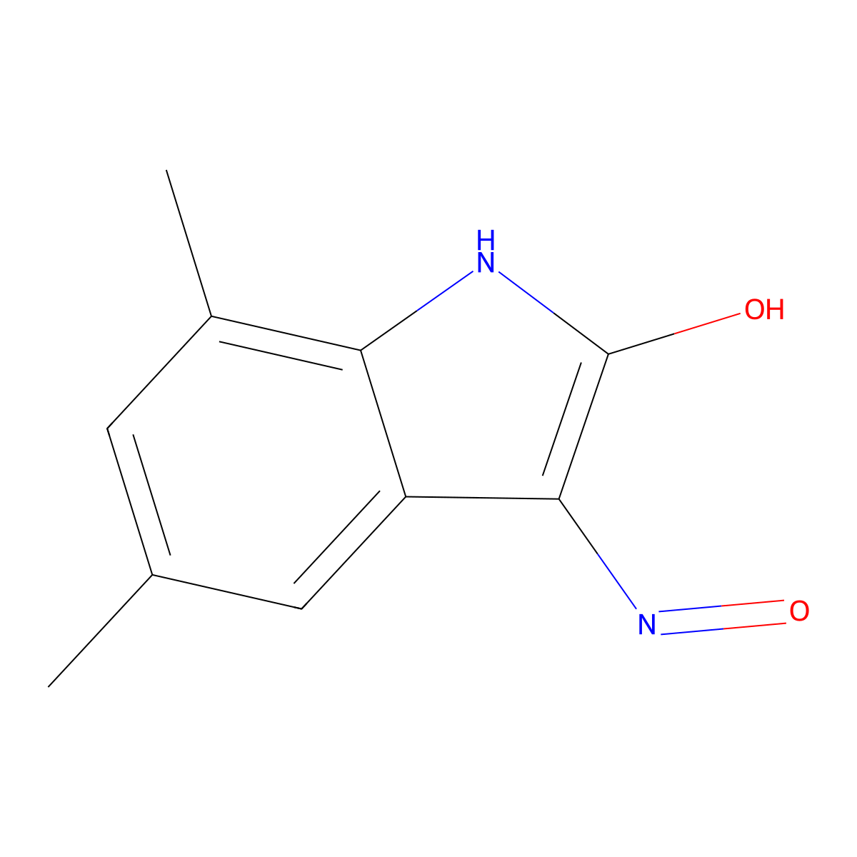 3-(hydroxyimino)-5,7-dimethyl-2,3-dihydro-1H-indol-2-one molecular structure, CAS 324029-69-8