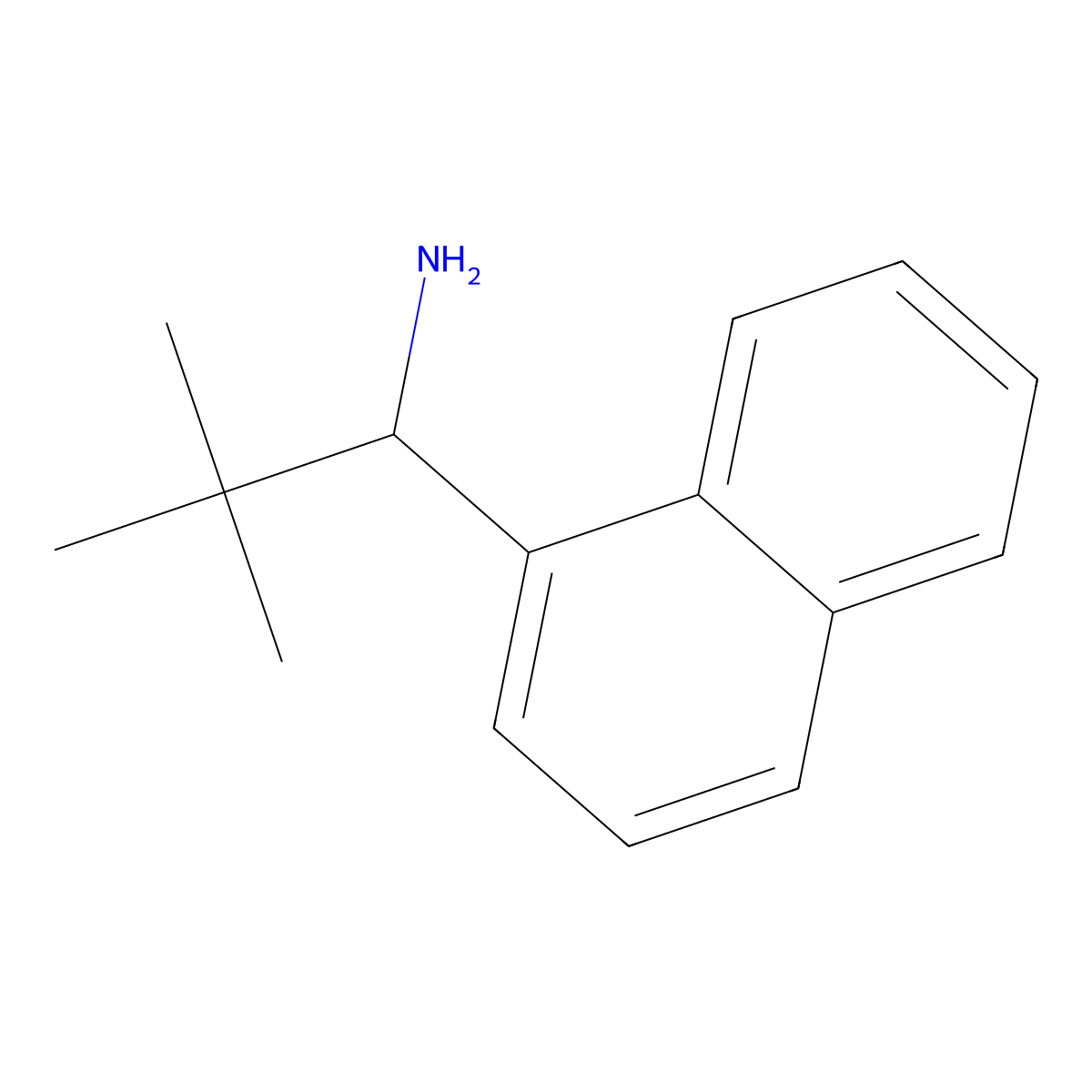 (S)-2,2-Dimethyl-1-(1-naphthyl)propylamine molecular structure, CAS 324034-56-2